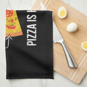 Pizza is gezond - koolhydraten - grappige novelty  theedoek (Quarter Fold)