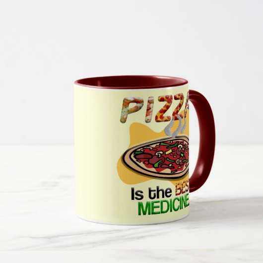 Pizza is het beste geneesmiddel mok (Voorkant rechts)