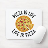 Pizza is het leven van Pizza grappig Muismat (Met muis)