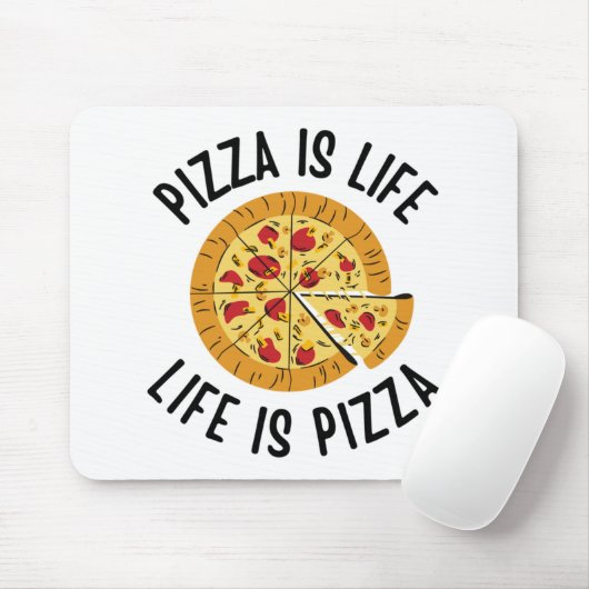 Pizza is het leven van Pizza grappig Muismat (Met muis)