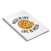 Pizza is het leven van Pizza grappig Notitieboek (Rechterzijde)