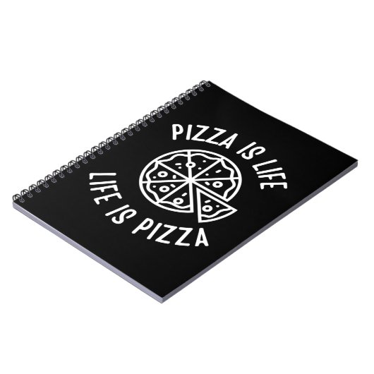 Pizza is het leven van Pizza grappig Notitieboek (Linkerzijde)