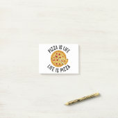 Pizza is het leven van Pizza grappig Post-it® Notes (Op bureau)
