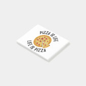 Pizza is het leven van Pizza grappig Post-it® Notes (Schuin)