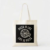 Pizza is het leven van Pizza grappig Tote Bag (Voorkant)