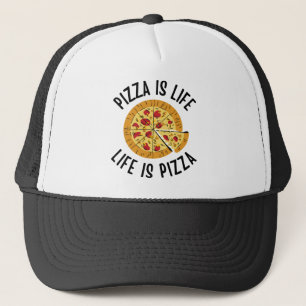 Pizza is het leven van Pizza grappig Trucker Pet