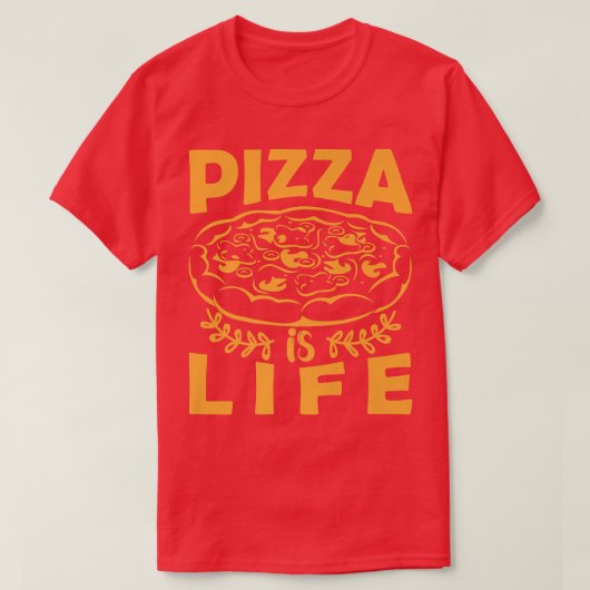Pizza is het T-shirt van het leven Funny Foodie Pi (Design voorkant)