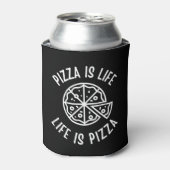 Pizza Is Leven Leven Is Pizza Grappig Blikjeskoeler (Blikje Voorkant)