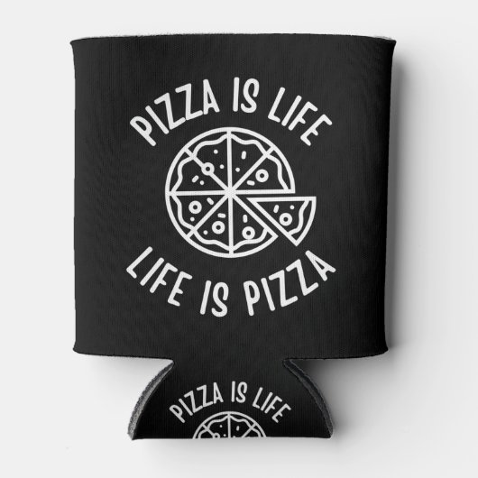 Pizza Is Leven Leven Is Pizza Grappig Blikjeskoeler (Voorkant)