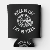 Pizza Is Leven Leven Is Pizza Grappig Blikjeskoeler (Achterkant)