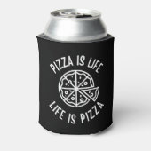 Pizza Is Leven Leven Is Pizza Grappig Blikjeskoeler (Blikje Achterkant)
