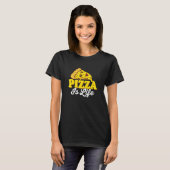 Pizza Is Leven Pizza Liefhebber Themaparty T-shirt (Voorkant volledig)