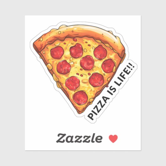 pizza is leven sticker (Vel)