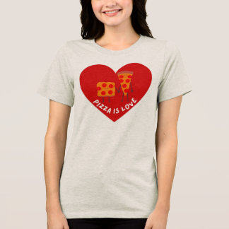 Pizza Is Liefde Schattig Kawaii Pizza Koppel Vrouw Tri-Blend Shirt