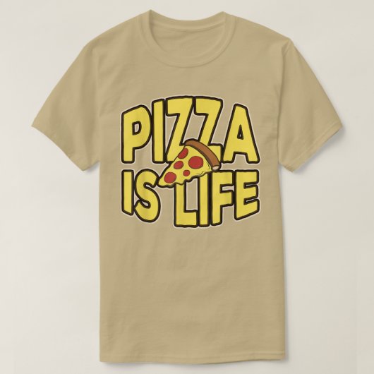 Pizza Is Life3383 T-shirt (Design voorkant)