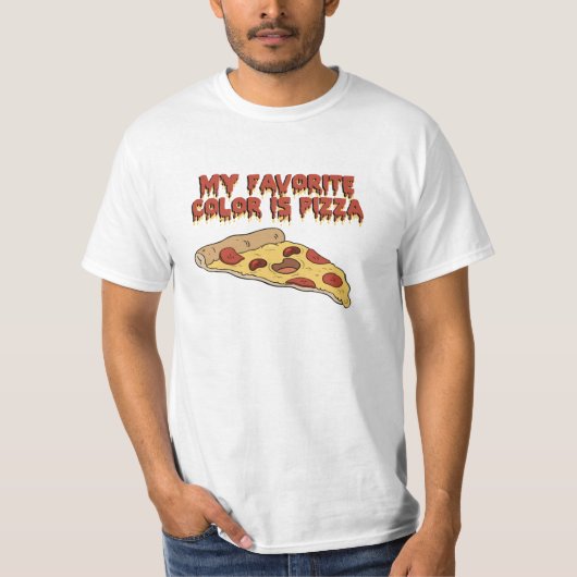 Pizza is mijn favoriete kleuren-T-Shirt T-shirt (Voorkant)