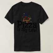 Pizza is mijn leven grappig t-shirt (Design voorkant)