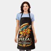 Pizza Is Mijn Liefde Grappig Pizza Liefhebber Cade Schort (Gedragen)