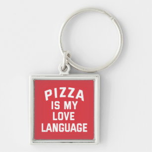 Pizza is mijn liefdestaal - Funny Pizza Sleutelhanger