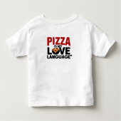 Pizza is mijn liefdestaal kinder shirts (Achterkant)