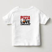 Pizza is mijn liefdestaal kinder shirts (Achterkant)
