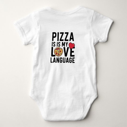 Pizza is mijn liefdestaal romper (Achterkant)