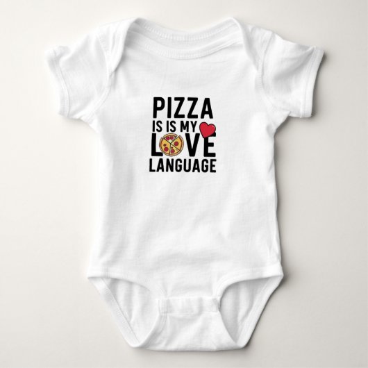 Pizza is mijn liefdestaal romper (Voorkant)