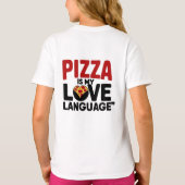 Pizza is mijn liefdestaal t-shirt (Achterkant)