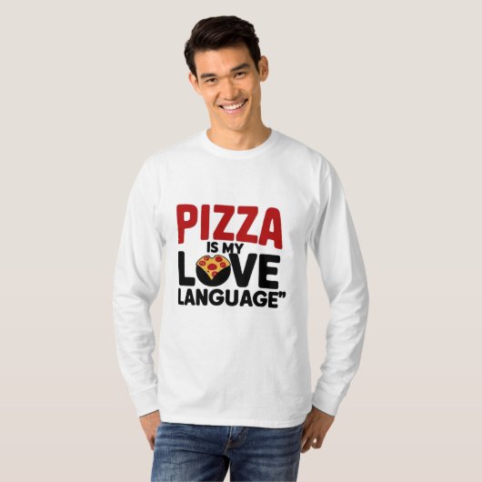 Pizza is mijn liefdestaal t-shirt (Voorkant volledig)
