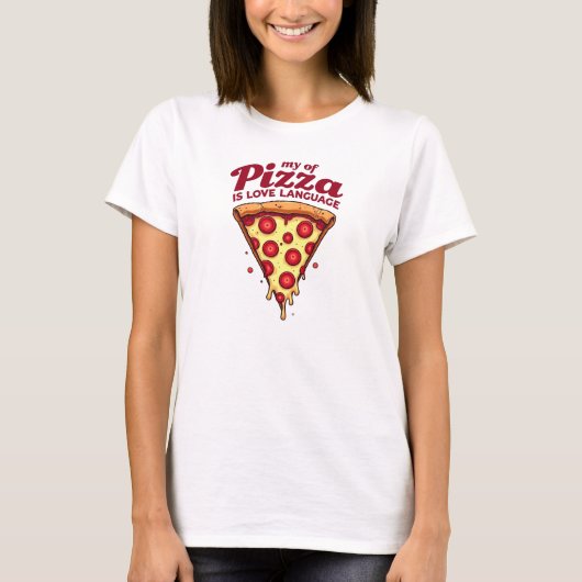 Pizza is mijn liefdestaal t-shirt (Voorkant)