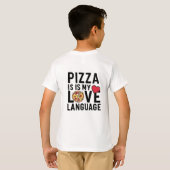 Pizza is mijn liefdestaal t-shirt (Achterkant volledig)