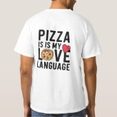 Pizza is mijn liefdestaal t-shirt (Achterkant)