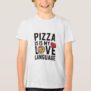 Pizza is mijn liefdestaal Tri-Blend shirt