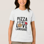 Pizza is mijn liefdestaal Tri-Blend shirt (Voorkant)