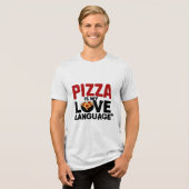 Pizza is mijn liefdestaal Tri-Blend shirt (Voorkant volledig)