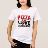 Pizza is mijn liefdestaal Tri-Blend shirt (Voorkant)