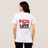 Pizza is mijn liefdestaal Tri-Blend shirt (Achterkant volledig)