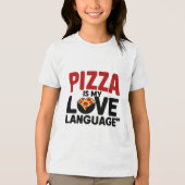 Pizza is mijn liefdestaal Tri-Blend shirt (Voorkant)