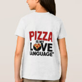 Pizza is mijn liefdestaal Tri-Blend shirt (Achterkant)
