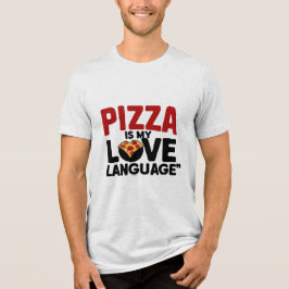 Pizza is mijn liefdestaal Tri-Blend shirt