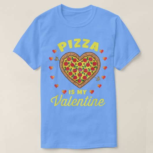 Pizza is mijn Valentijn937 T-shirt (Design voorkant)