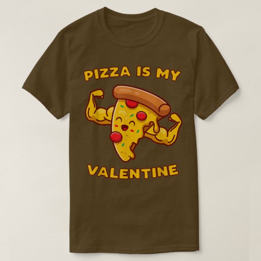 Pizza is mijn Valentijn 3800 T-shirt (Design voorkant)