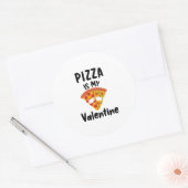 Pizza is mijn Valentijn cadeau quarantaine Valenti Ronde Sticker (Envelop)