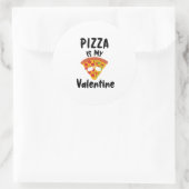 Pizza is mijn Valentijn cadeau quarantaine Valenti Ronde Sticker (Tas)