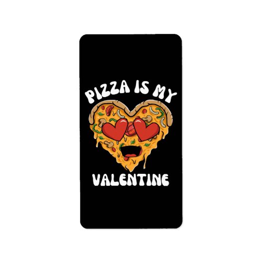 Pizza Is Mijn Valentijn Etiket (Voorkant)