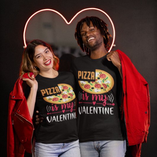 Pizza is mijn Valentijn Funny Party Unisex T-shirt