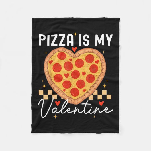 Pizza is mijn Valentijn Funny Valentijnsdag Boys G Fleece Deken (Voorkant)