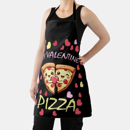 Pizza is Mijn Valentijn Funny Valentijnsdag Schort (Insitu)