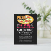 Pizza Is Mijn Valentijn Grappig Feest Feestdagenkaart (Staand voorkant)
