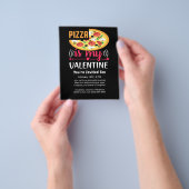 Pizza Is Mijn Valentijn Grappig Feest Flyer (Hand)